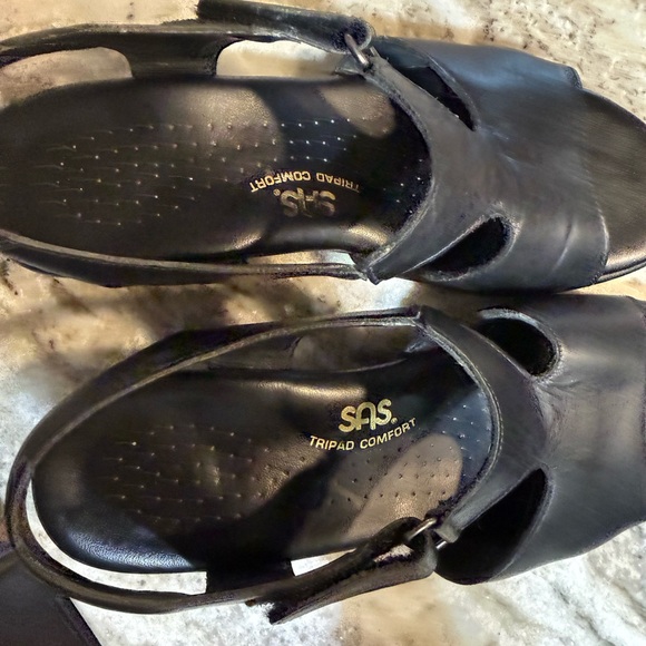 SAS Tripad Comfort Black Leather Sandals 8 M Adjustable Orthopedic Suntimer - Picture 5 of 8